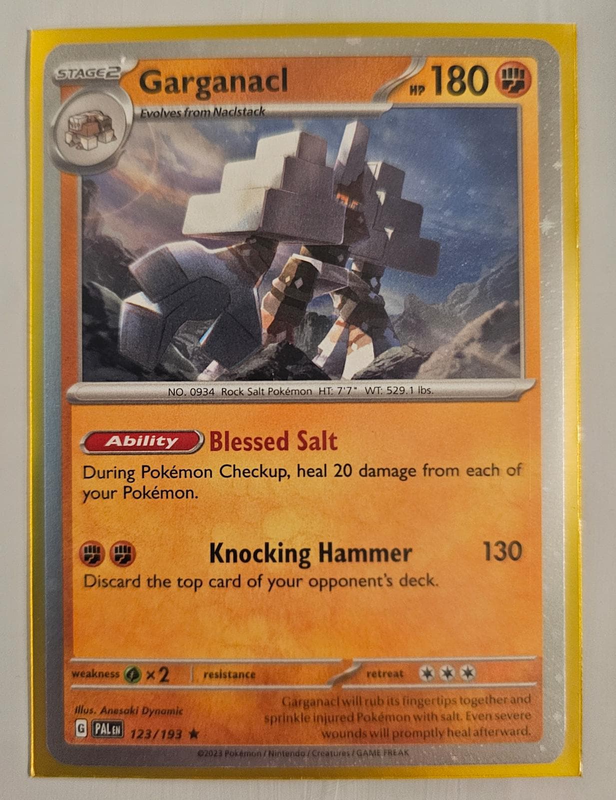 Garganacl [Cosmos Holo] #123 — Pokemon Paldea Evolved