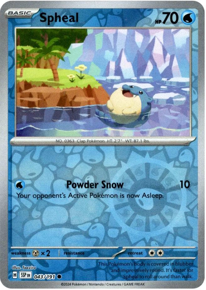 Spheal [Reverse Holo] #43 — Pokemon Surging Sparks