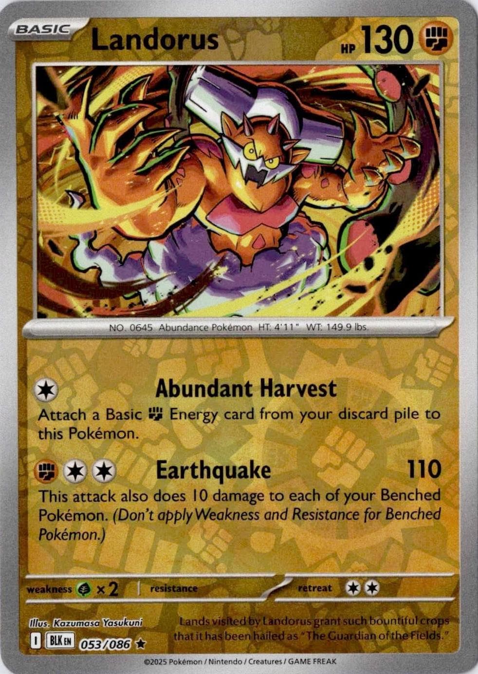 Landorus [Reverse] #53 — Pokemon Black Bolt