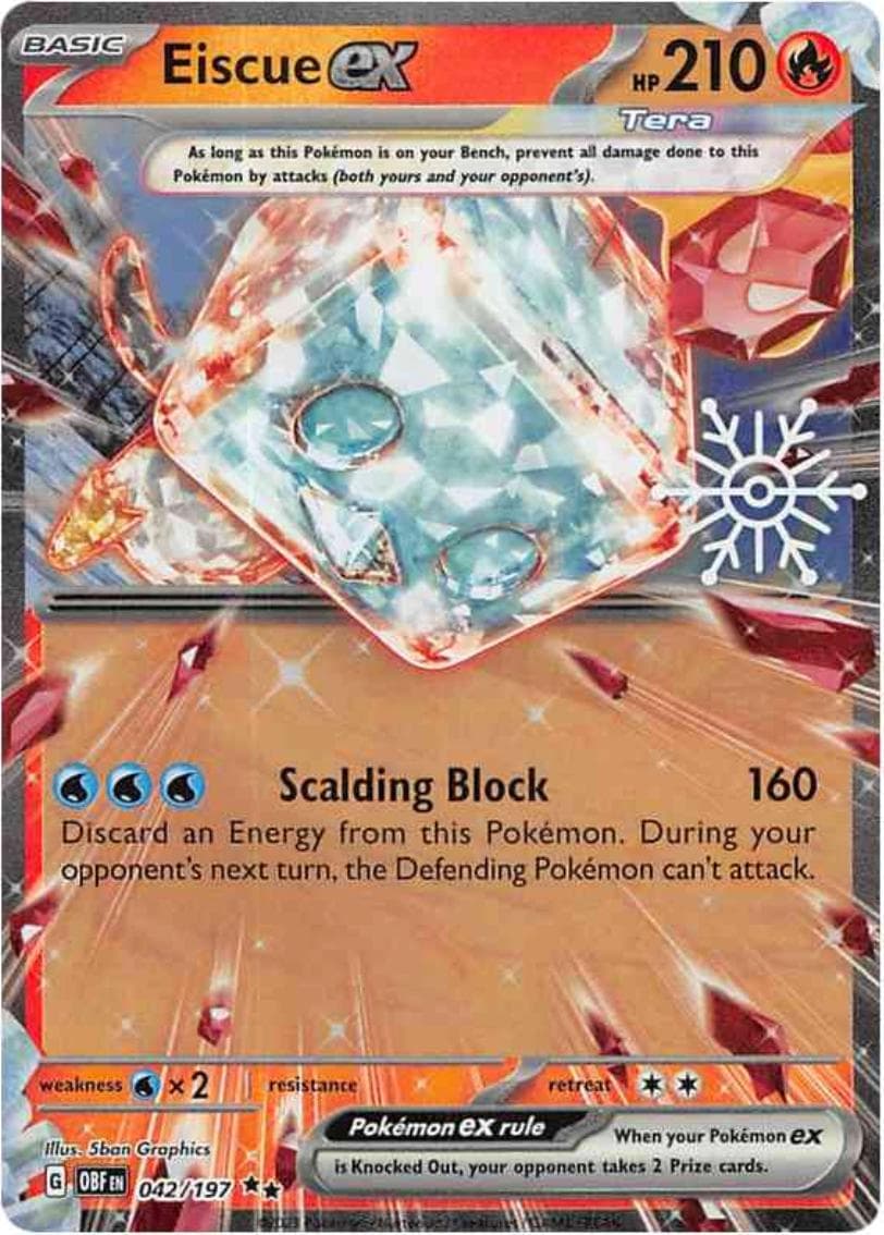 Eiscue Ex [Snowflake Stamp] #42 — Pokemon Obsidian Flames