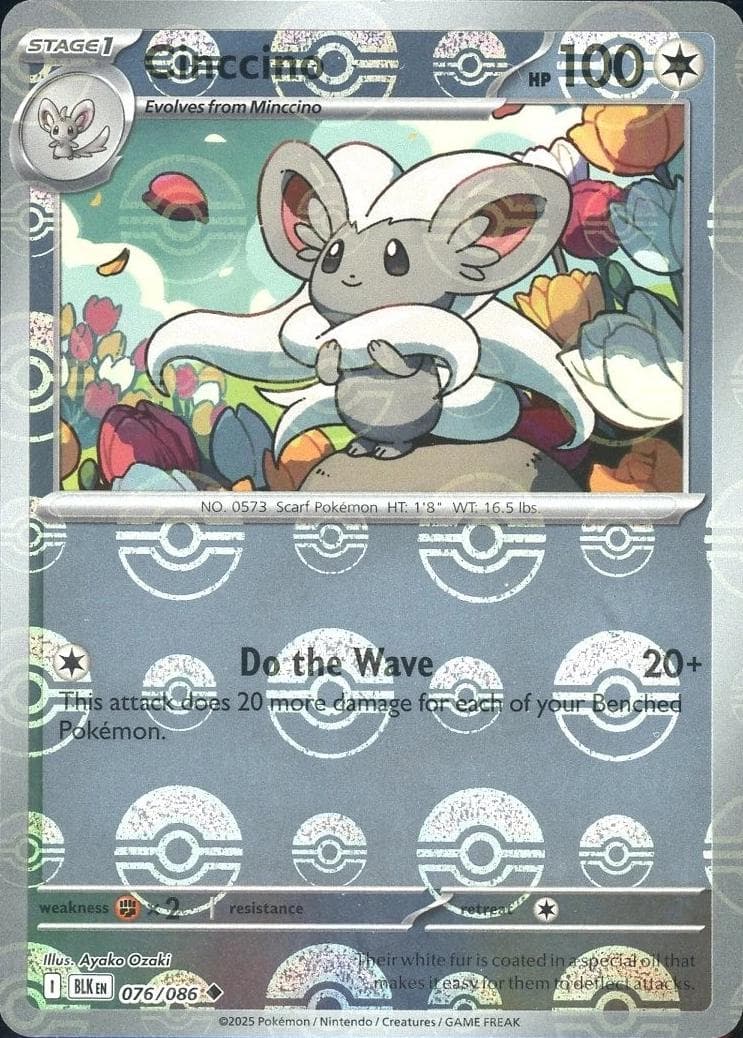 Cinccino [Poke Ball] #76 — Pokemon Black Bolt