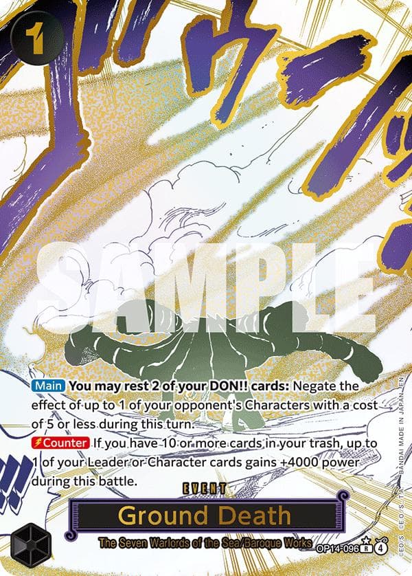 Ground Death [Alternate Art] OP14-096 — One Piece Azure Sea's Seven