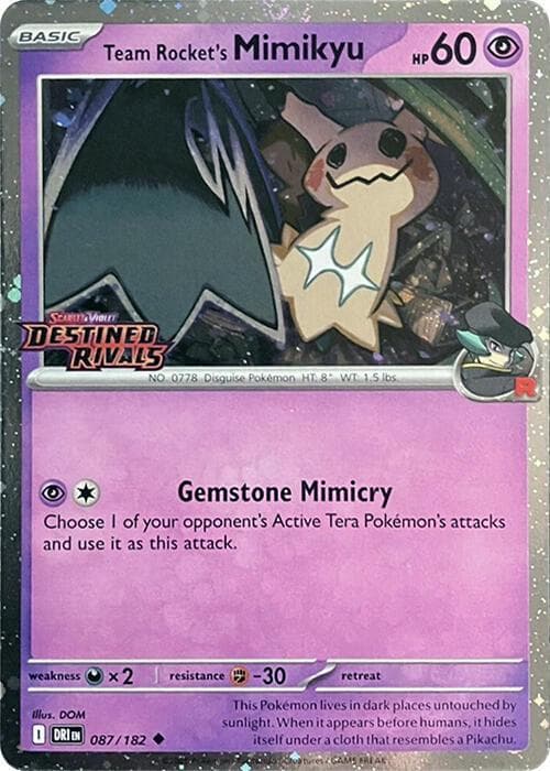 Team Rocket's Mimikyu [Stamped] #87 — Pokemon Destined Rivals