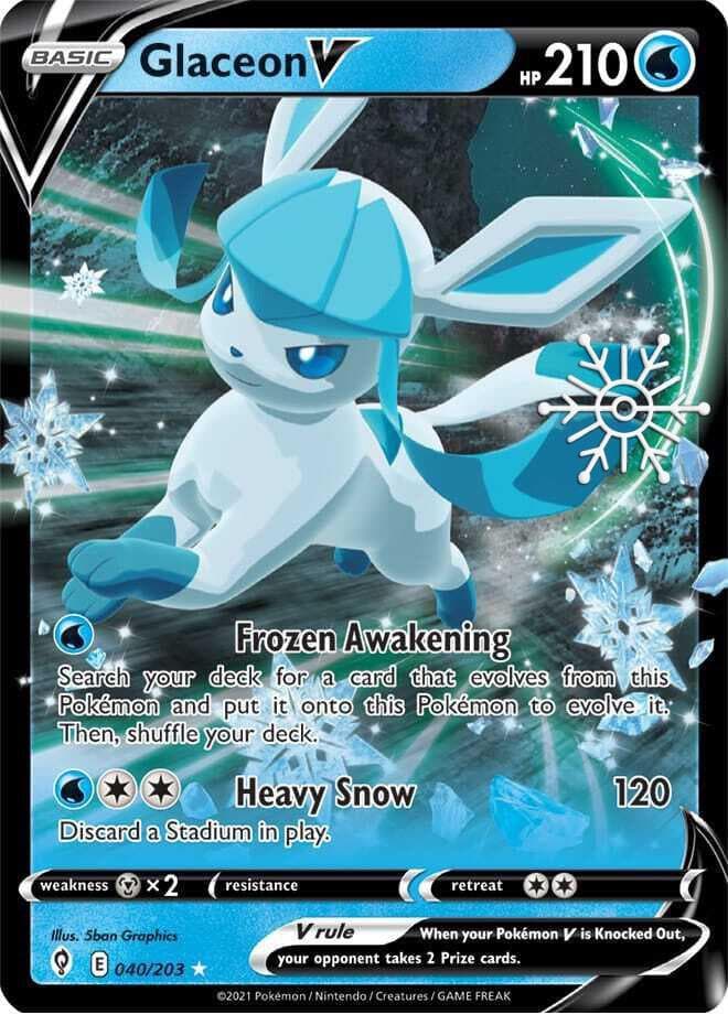 Glaceon V [Snowflake Stamp] #40 — Pokemon Evolving Skies