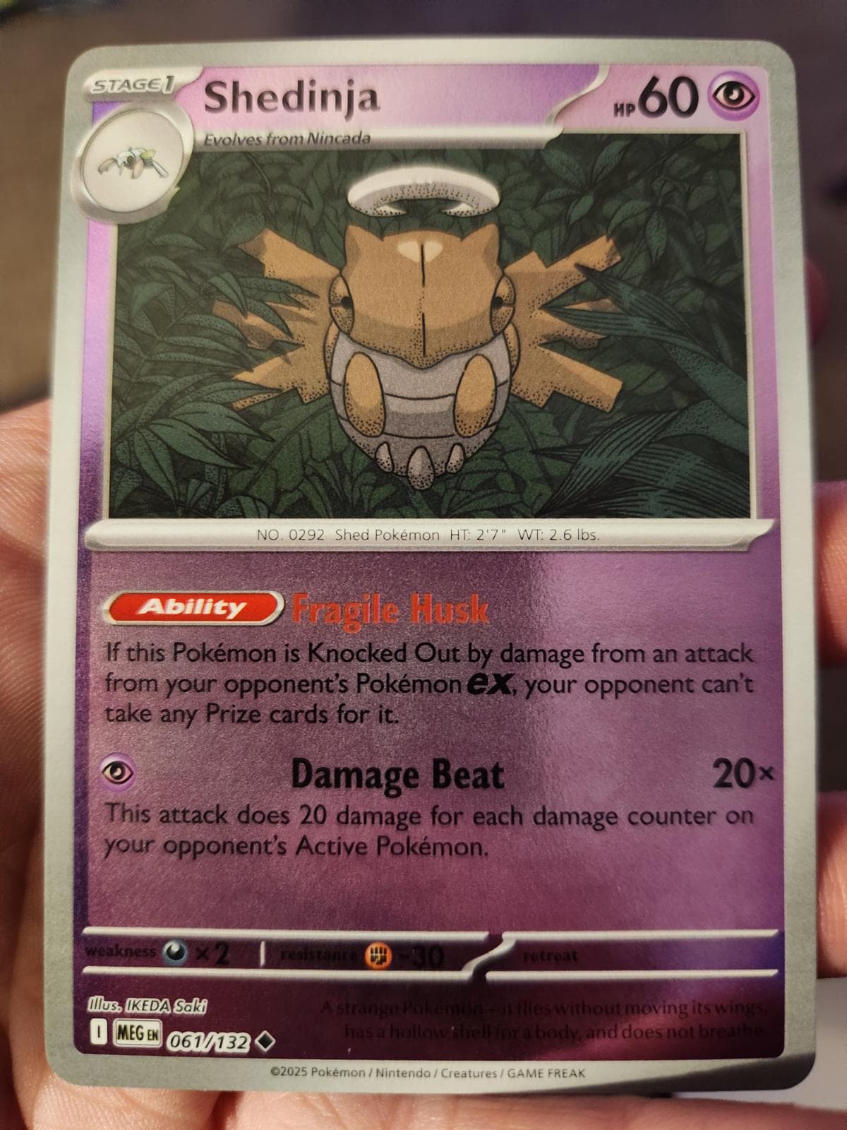 Shedinja [Reverse Holo] #61 — Pokemon Mega Evolution