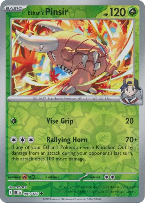 Ethan's Pinsir [Reverse Holo] #1 — Pokemon Destined Rivals