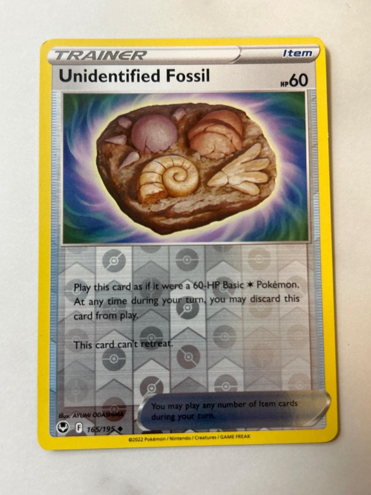 Unidentified Fossil [Reverse Holo] #165 — Pokemon Silver Tempest