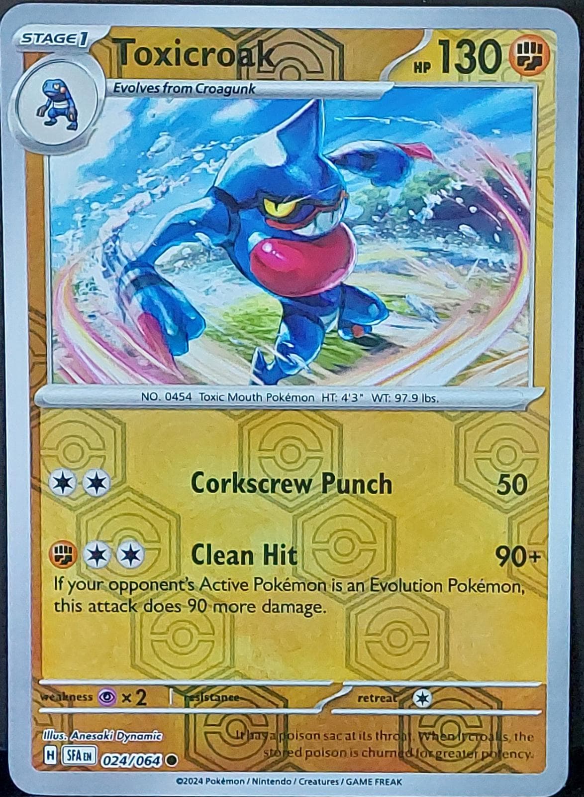 Toxicroak [Reverse Holo] #24 — Pokemon Shrouded Fable