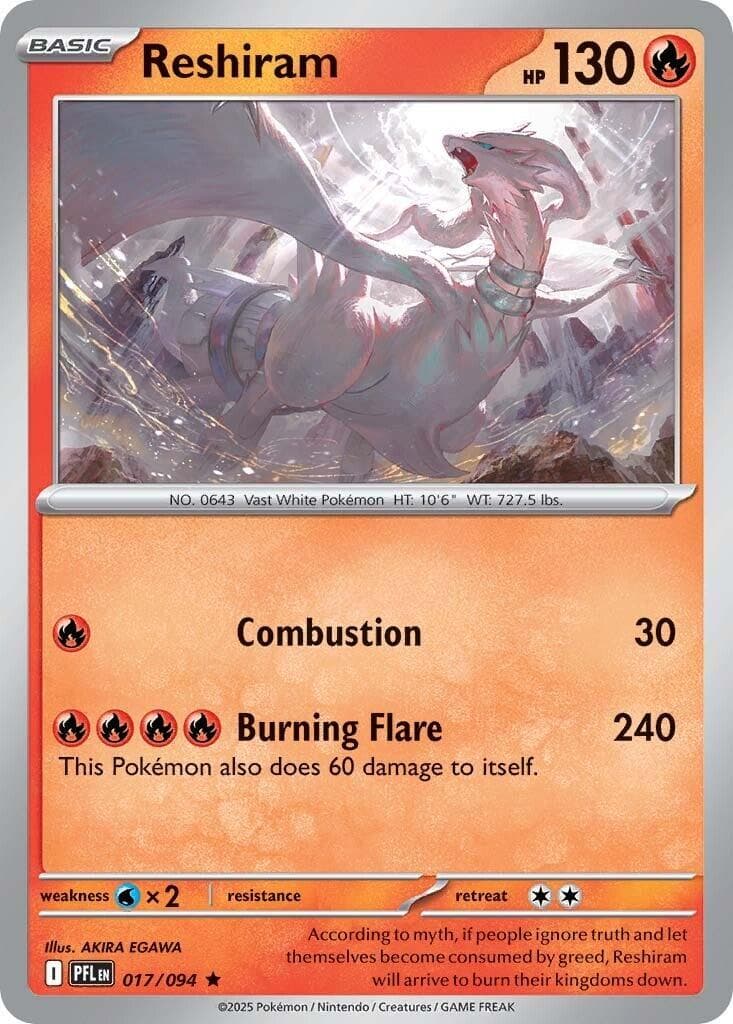 Reshiram #17 — Pokemon Phantasmal Flames