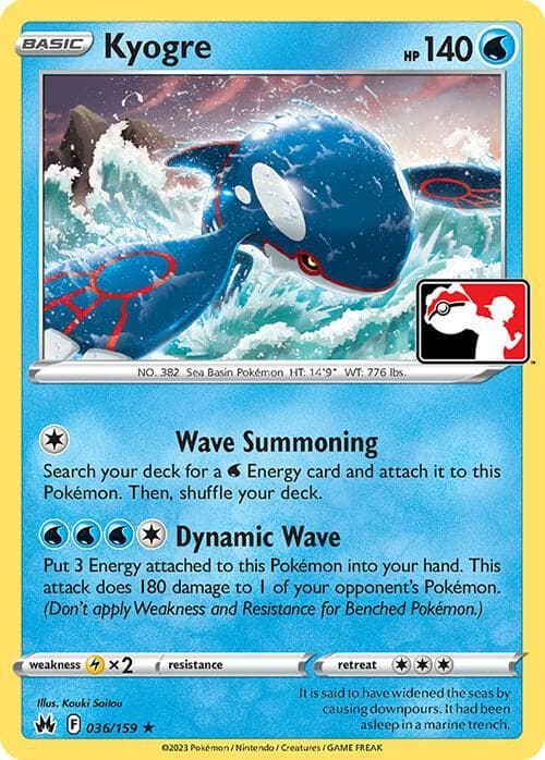 Kyogre [Prize Pack] #36 — Pokemon Crown Zenith