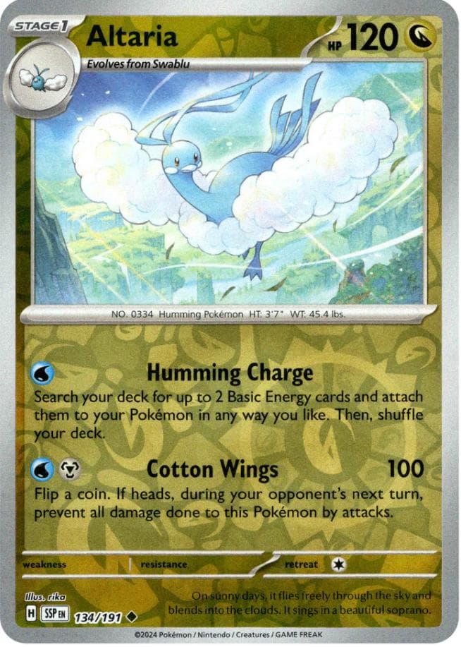 Altaria [Reverse Holo] #134 — Pokemon Surging Sparks