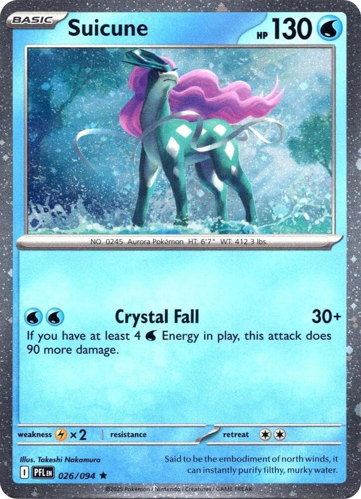 Suicune [Cosmos Holo] #26 — Pokemon Phantasmal Flames