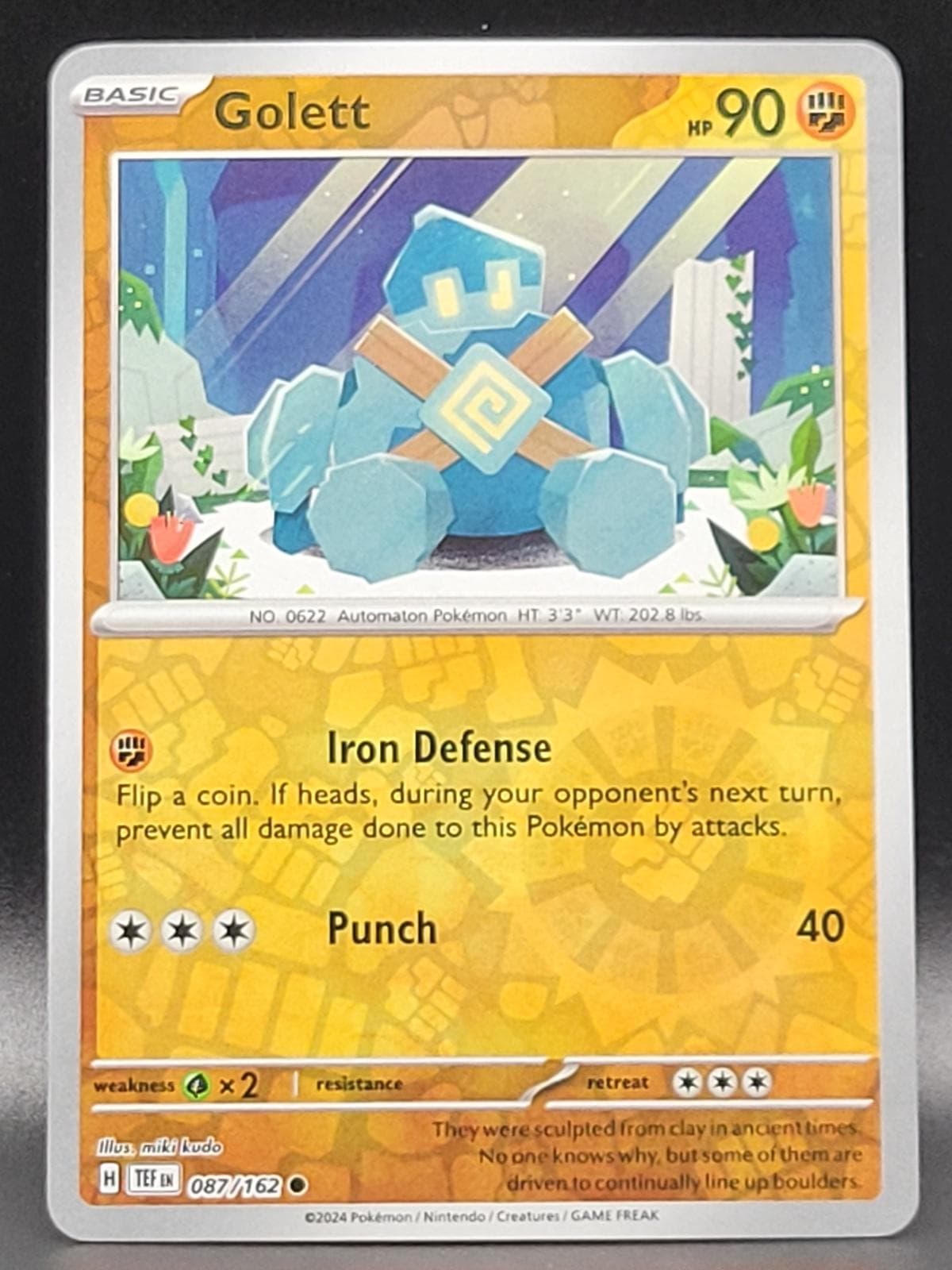 Golett [Reverse Holo] #87 — Pokemon Temporal Forces