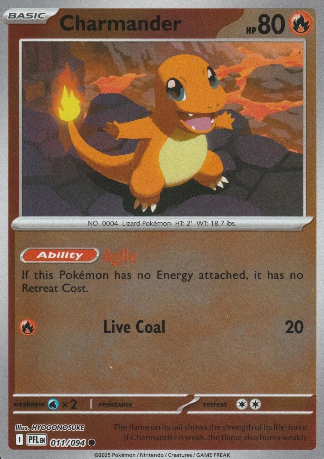 Charmander [Reverse Holo] #11 — Pokemon Phantasmal Flames