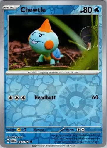 Chewtle [Reverse Holo] #43 — Pokemon Stellar Crown