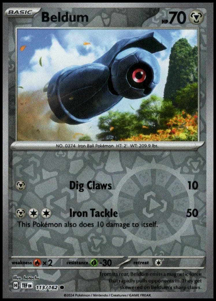 Beldum [Reverse Holo] #113 — Pokemon Temporal Forces