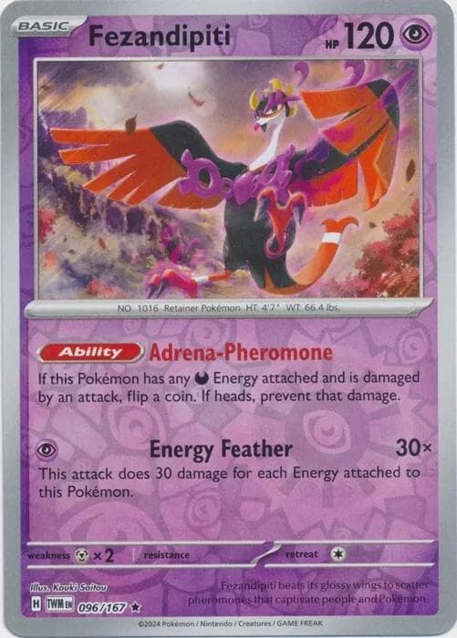 Fezandipiti [Reverse Holo] #96 — Pokemon Twilight Masquerade