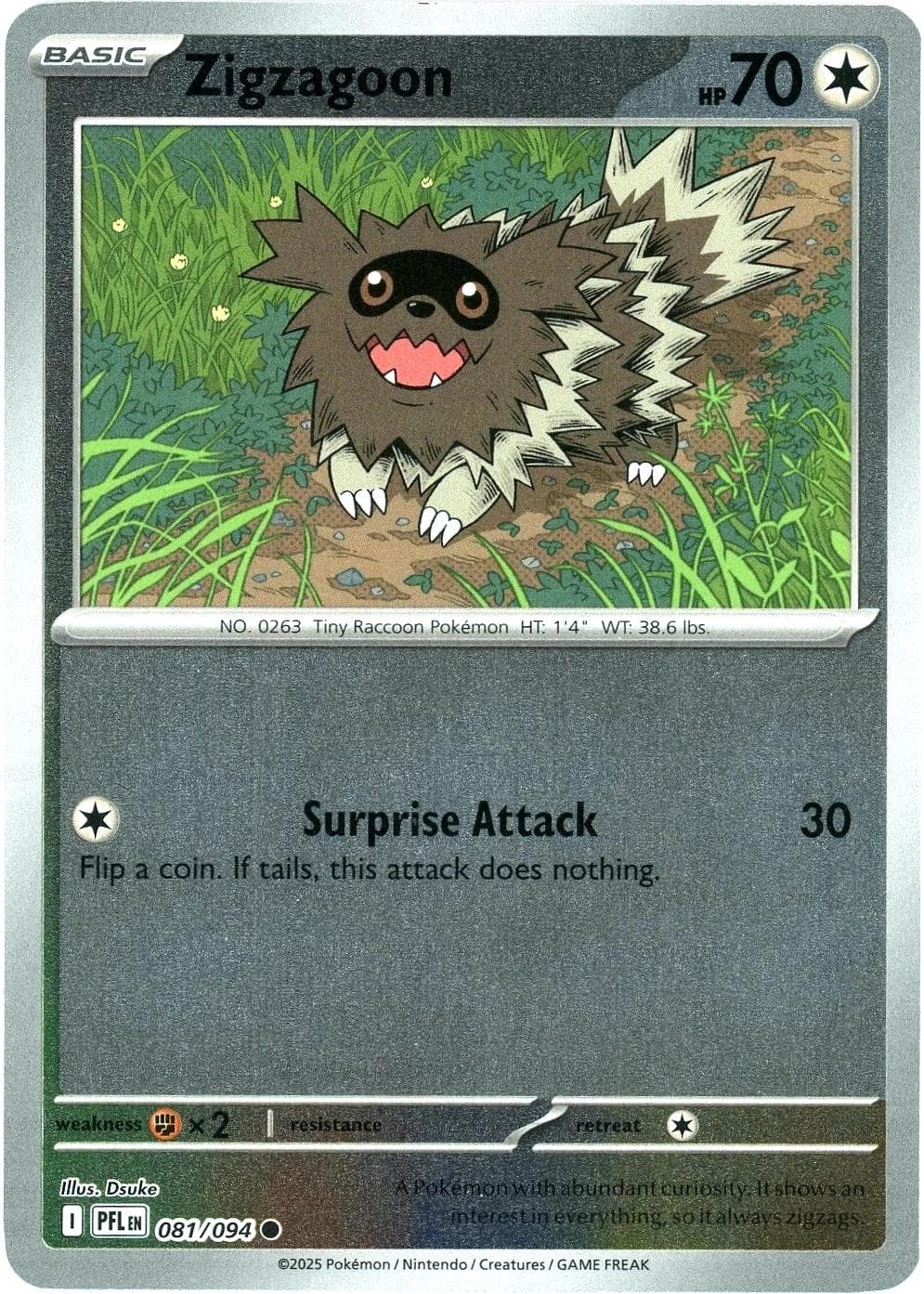 Zigzagoon [Reverse Holo] #81 — Pokemon Phantasmal Flames