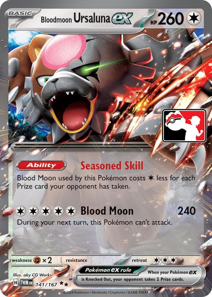 Bloodmoon Ursaluna Ex [Prize Pack] #141 — Pokemon Twilight Masquerade