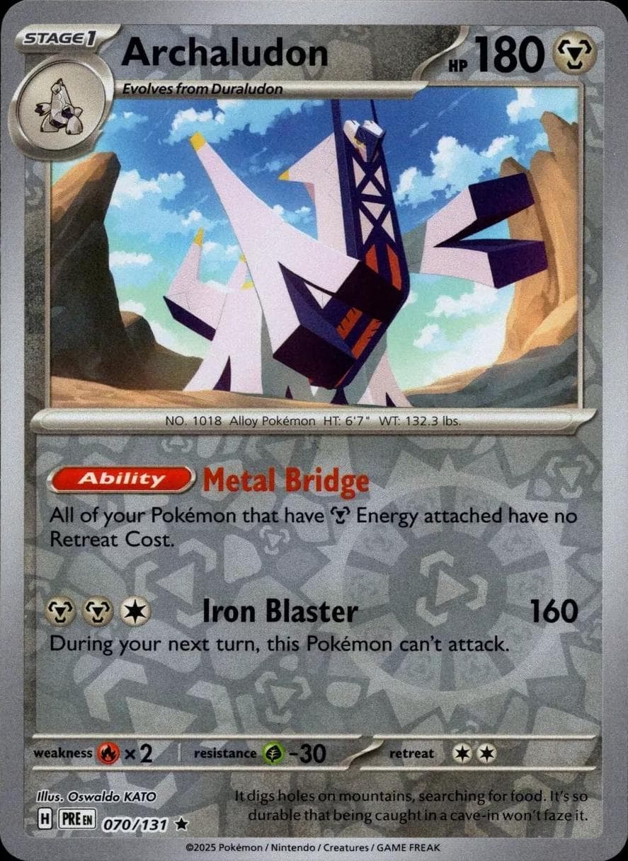 Archaludon [Reverse] #70 — Pokemon Prismatic Evolutions