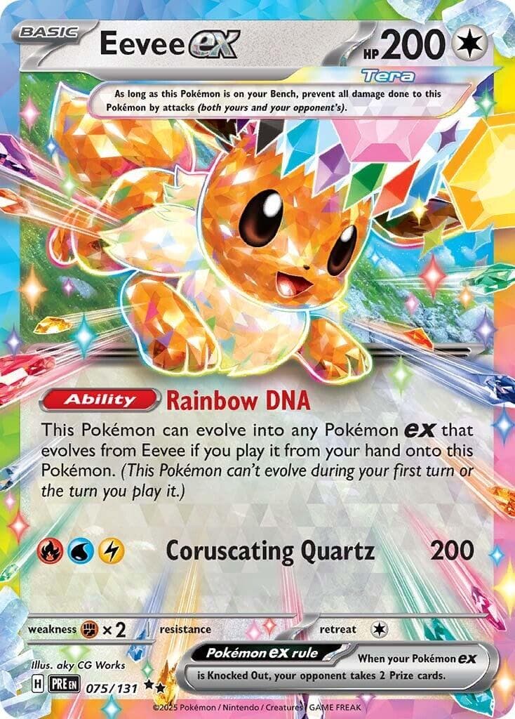Eevee ex #75 — Pokemon Prismatic Evolutions
