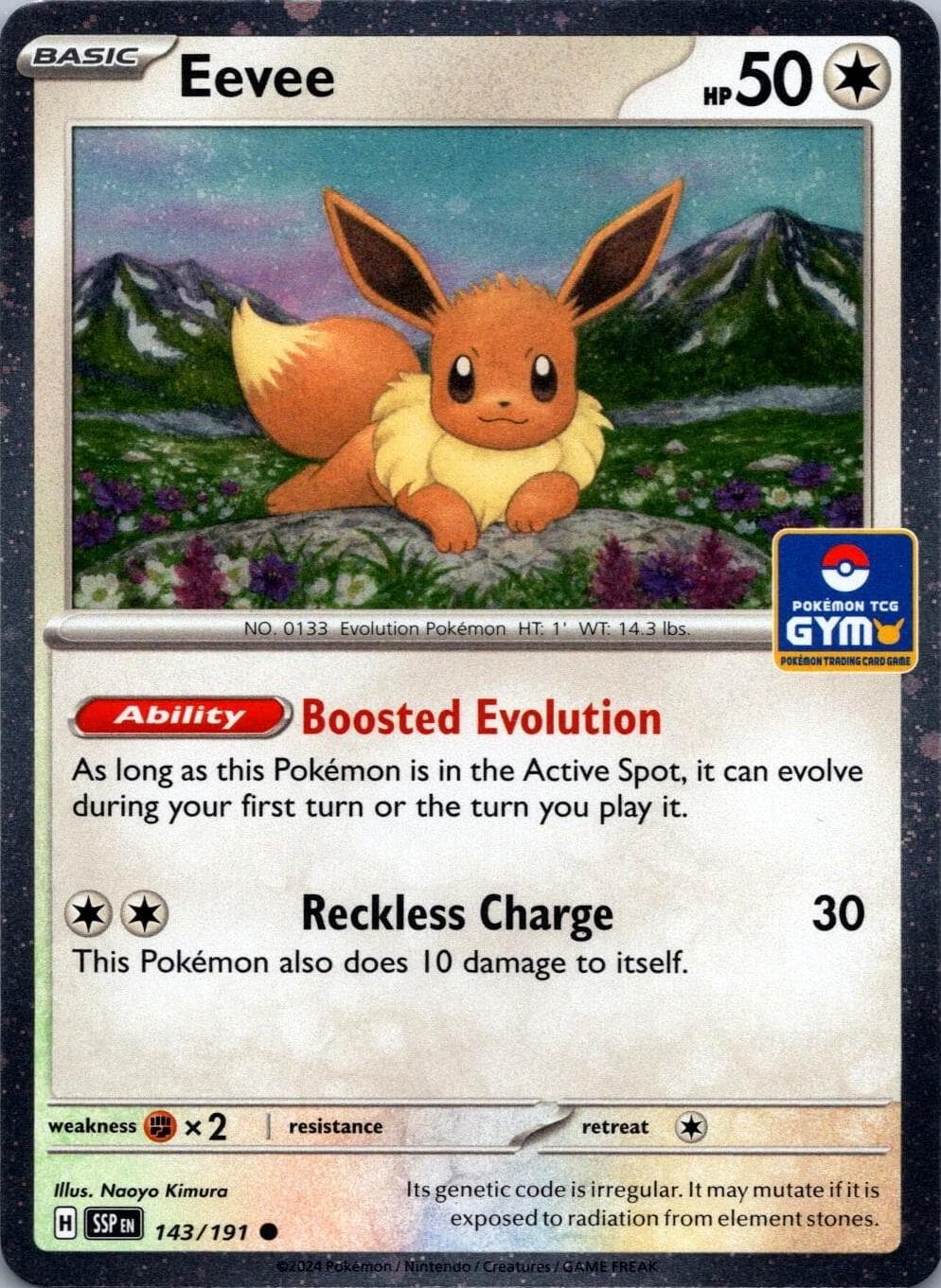 Eevee [Gym Stamp] #143 — Pokemon Surging Sparks