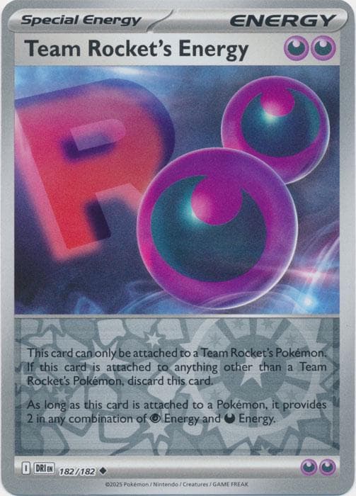Team Rocket's Energy [Reverse Holo] #182 — Pokemon Destined Rivals