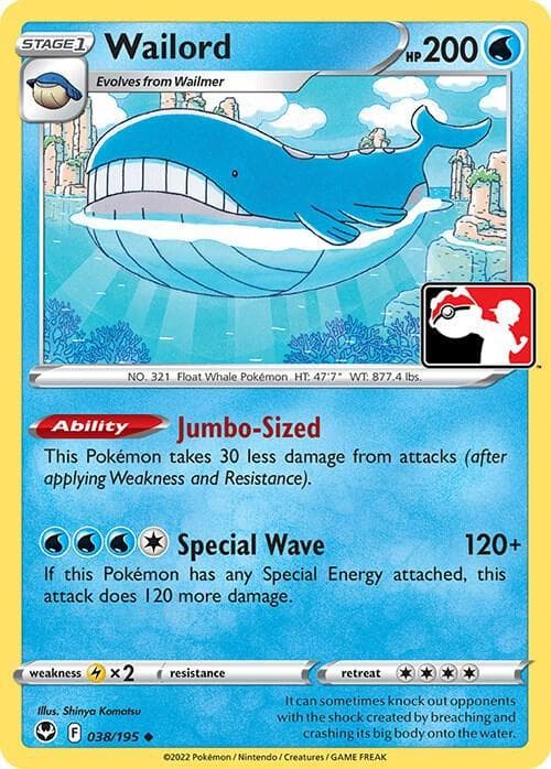 Wailord [Prize Pack] #38 — Pokemon Silver Tempest