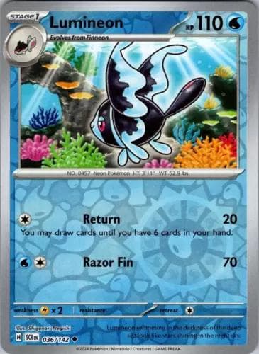 Lumineon [Reverse Holo] #36 — Pokemon Stellar Crown