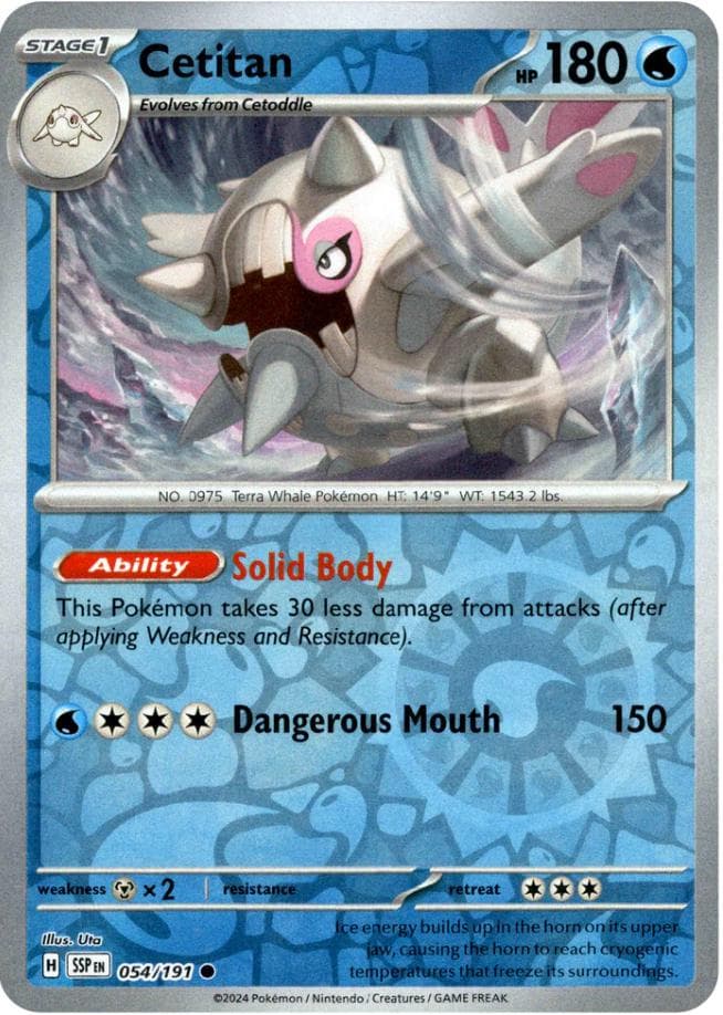 Cetitan [Reverse Holo] #54 — Pokemon Surging Sparks