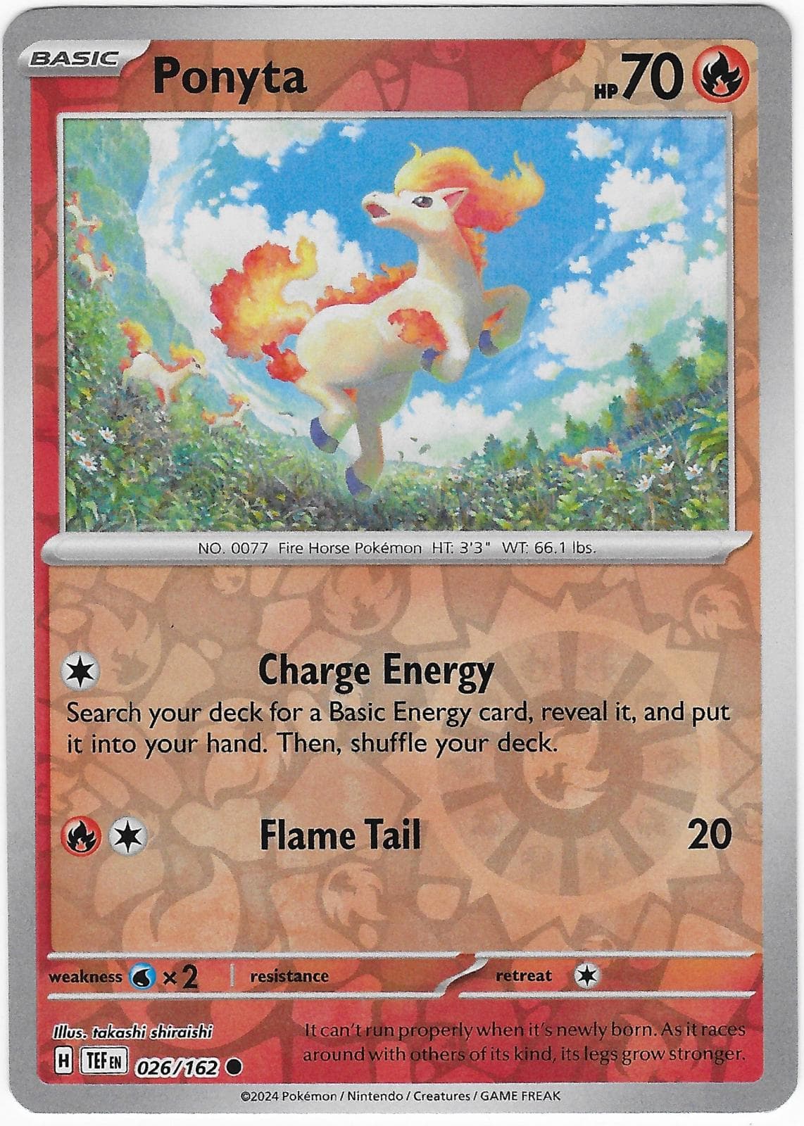 Ponyta [Reverse Holo] #26 — Pokemon Temporal Forces