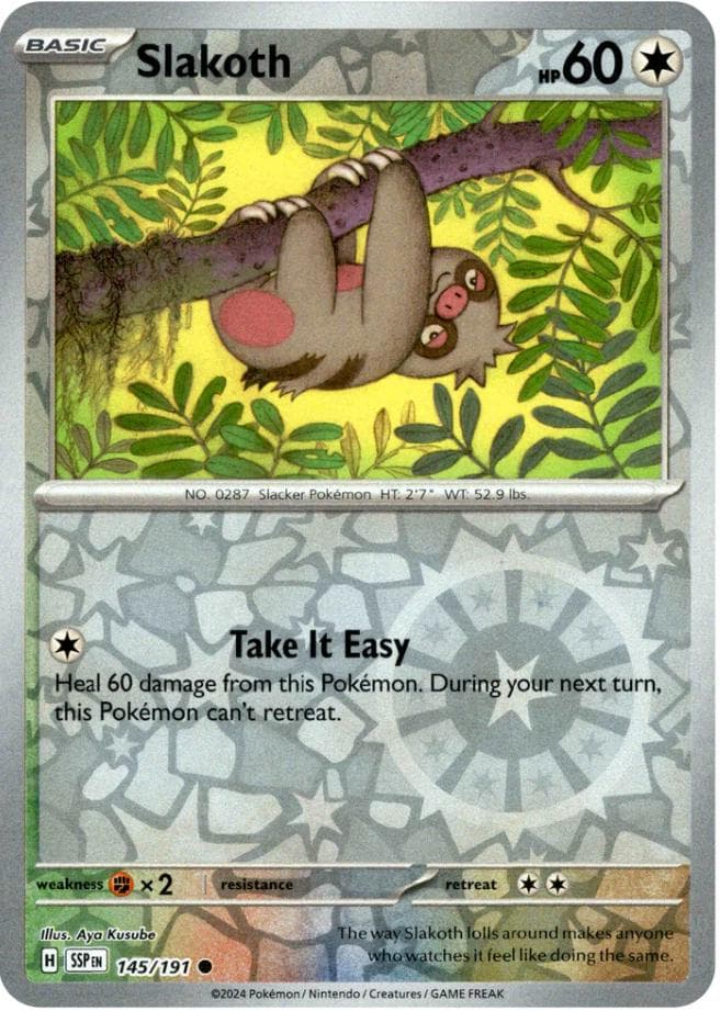 Slakoth [Reverse Holo] #145 — Pokemon Surging Sparks