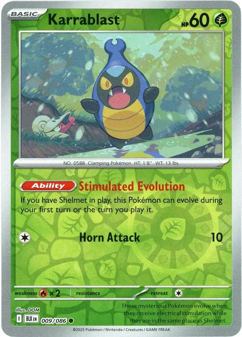 Karrablast [Reverse] #9 — Pokemon Black Bolt