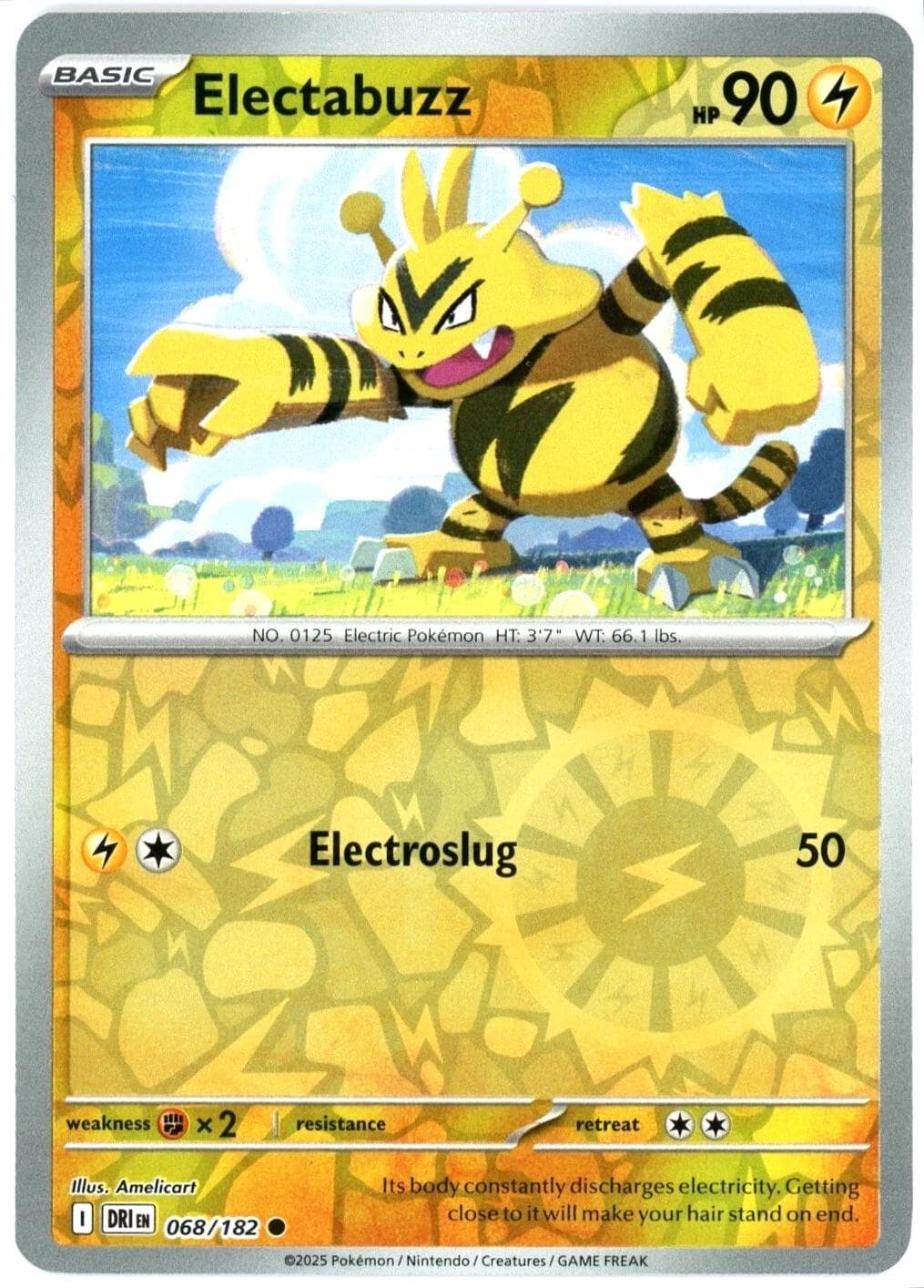 Electabuzz [Reverse Holo] #68 — Pokemon Destined Rivals