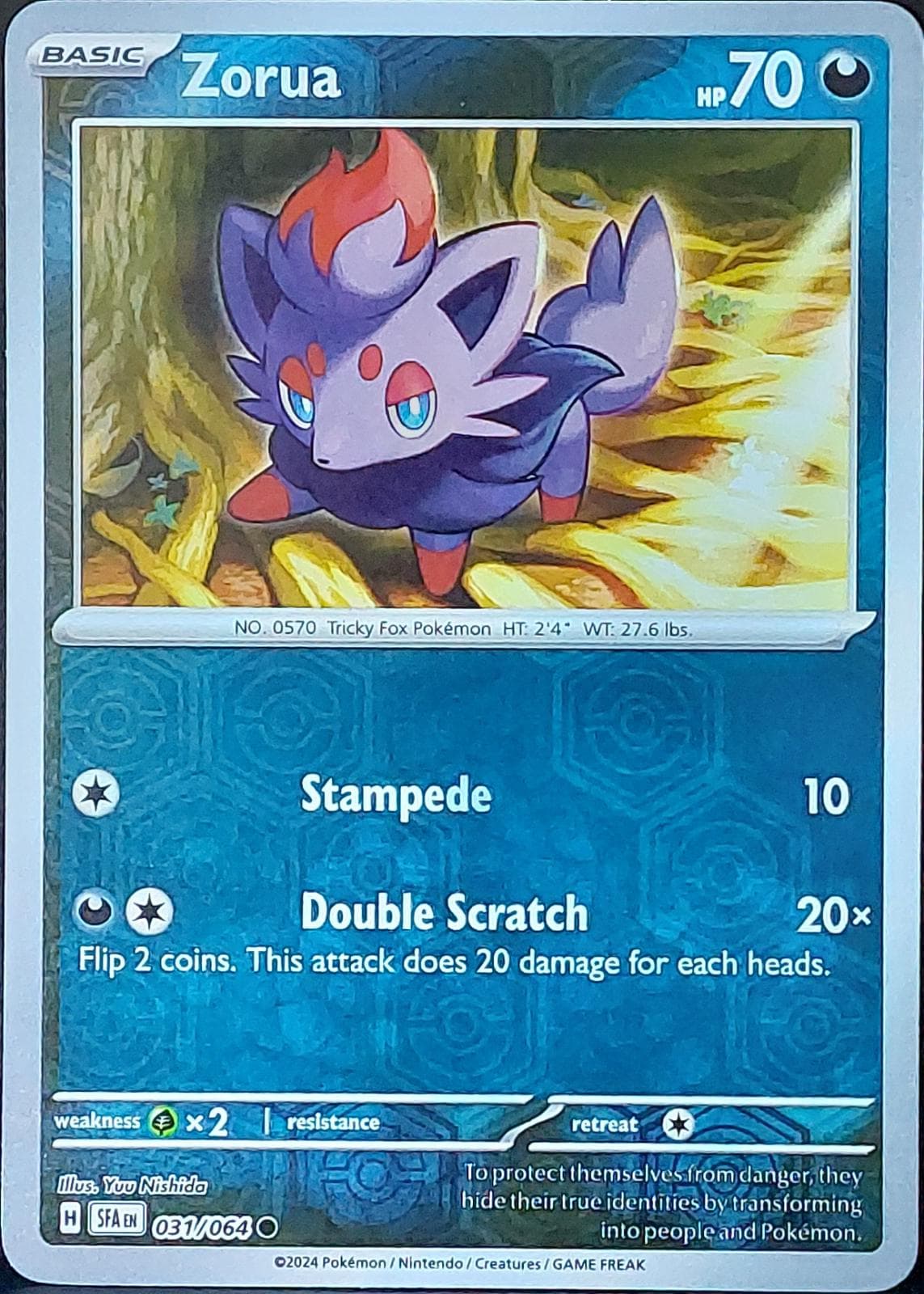 Zorua [Reverse Holo] #31 — Pokemon Shrouded Fable