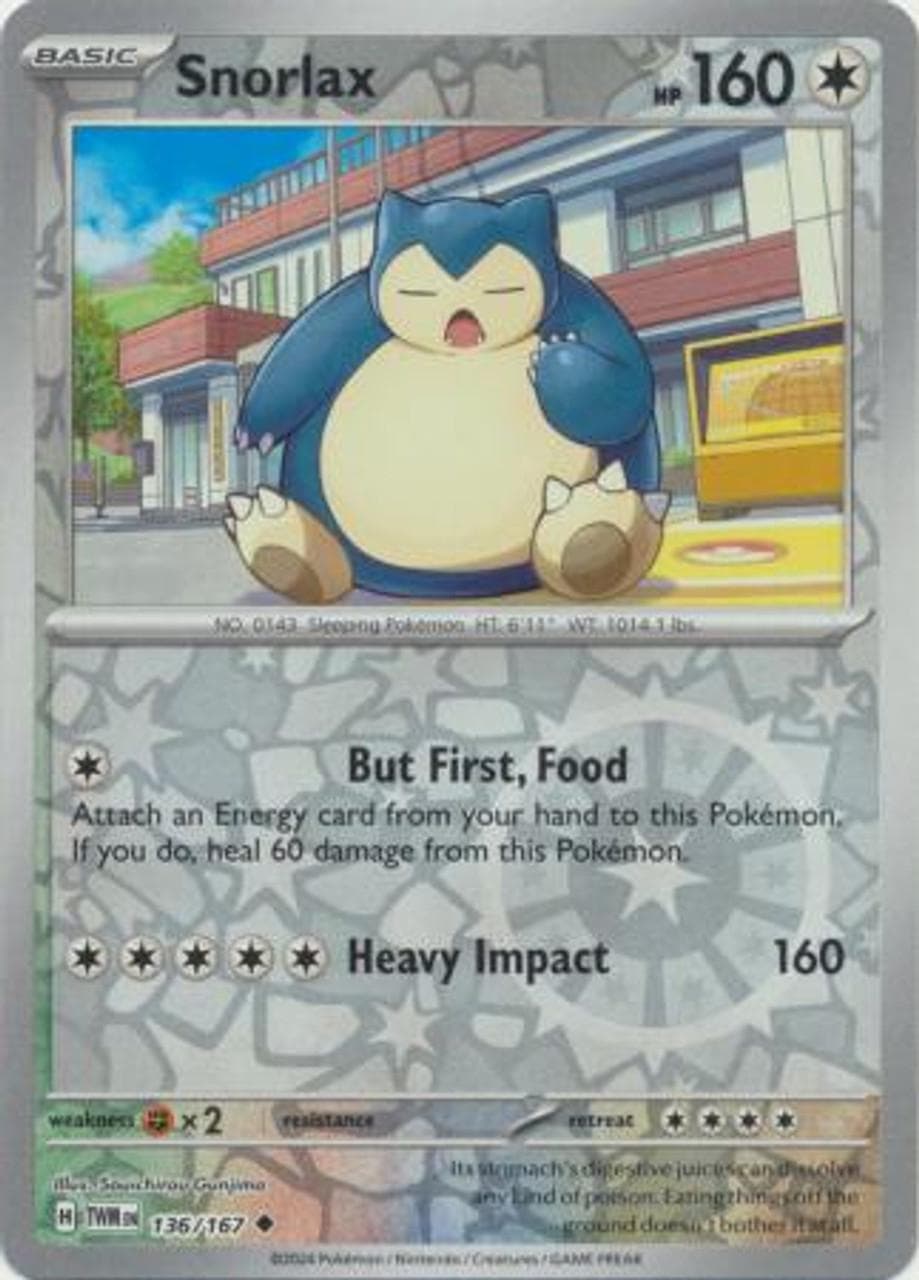 Snorlax [Reverse Holo] #136 — Pokemon Twilight Masquerade