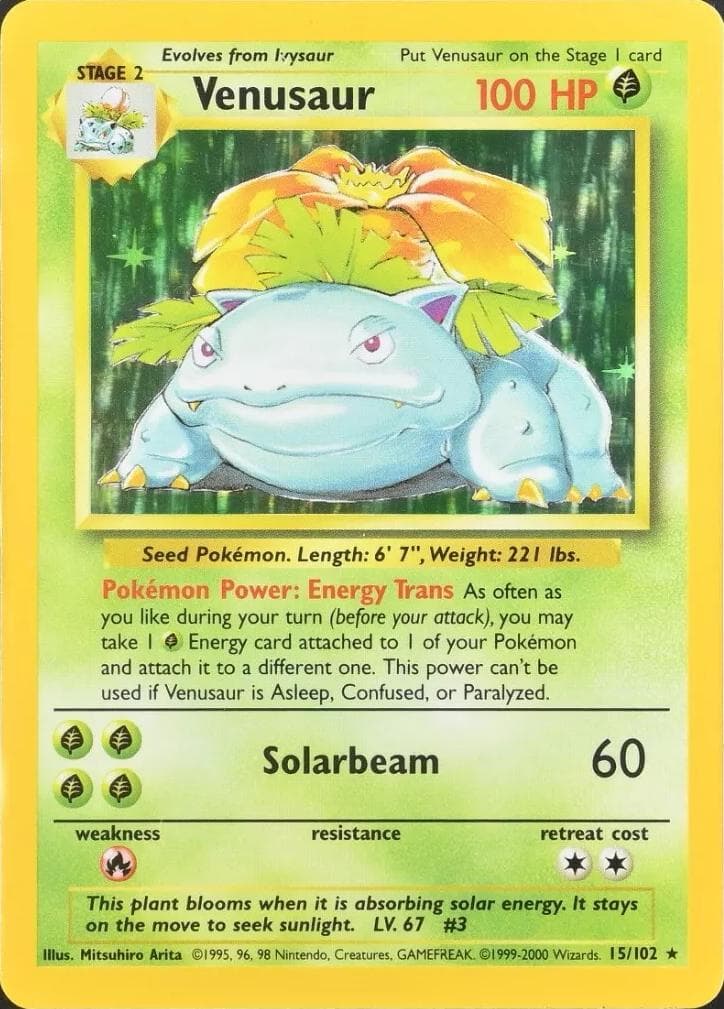 Venusaur [1999-2000] #15 — Pokemon Base Set