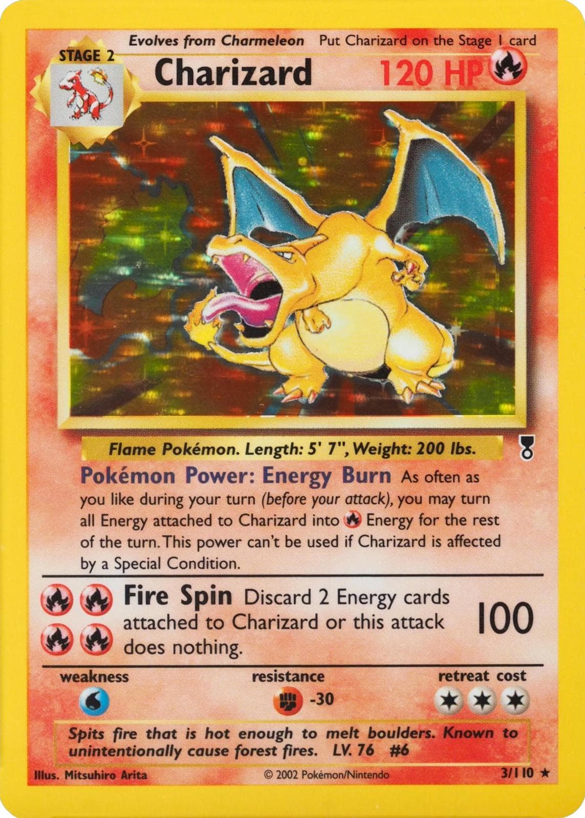 Charizard [Holo] #3 — Pokemon Legendary Collection