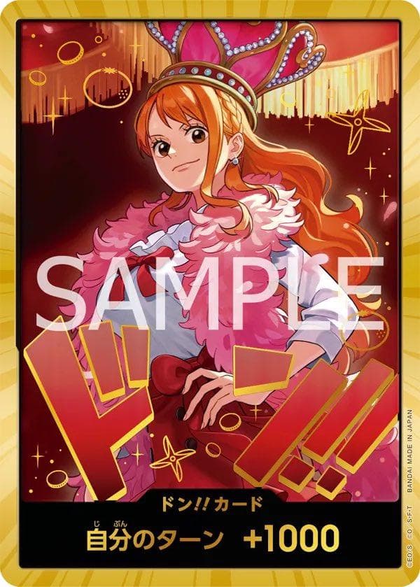 DON!! Card [Nami Gold]  — One Piece Japanese Extra Booster Heroines Edition
