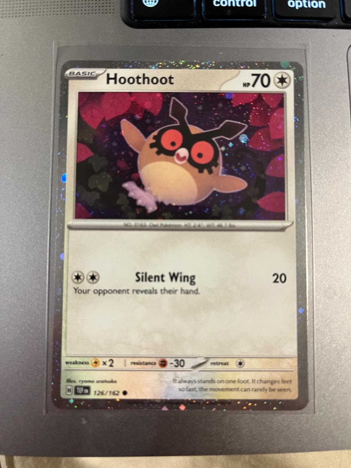 Hoothoot [Cosmos Holo] #126 — Pokemon Temporal Forces