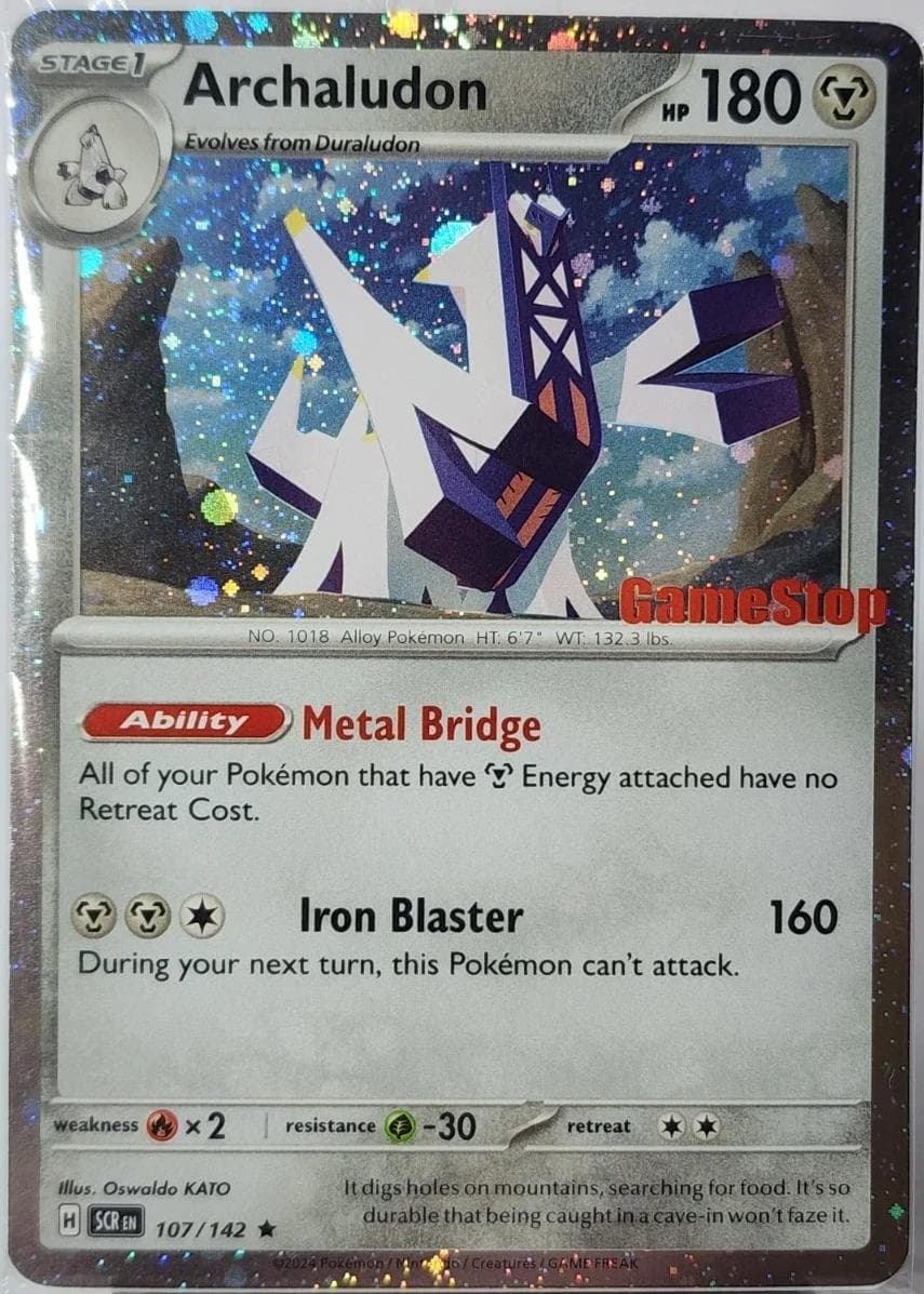 Archaludon [Cosmos Holo Gamestop] #107 — Pokemon Stellar Crown