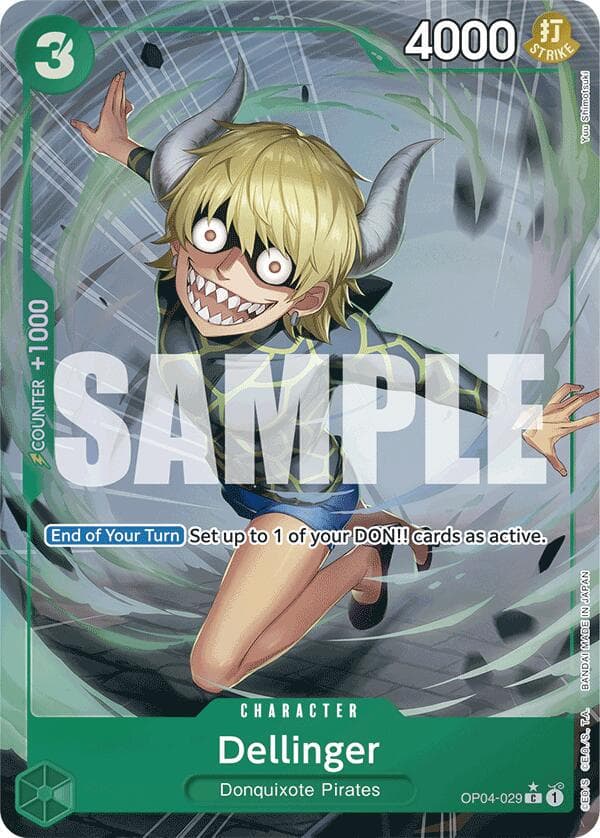 Dellinger [Full Art PRB01] OP04-029 — One Piece Kingdoms of Intrigue