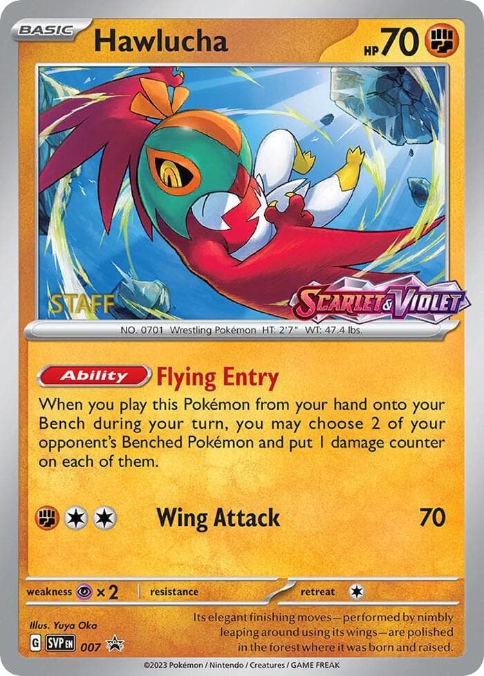 Hawlucha [Staff] #7 — Pokemon Promo
