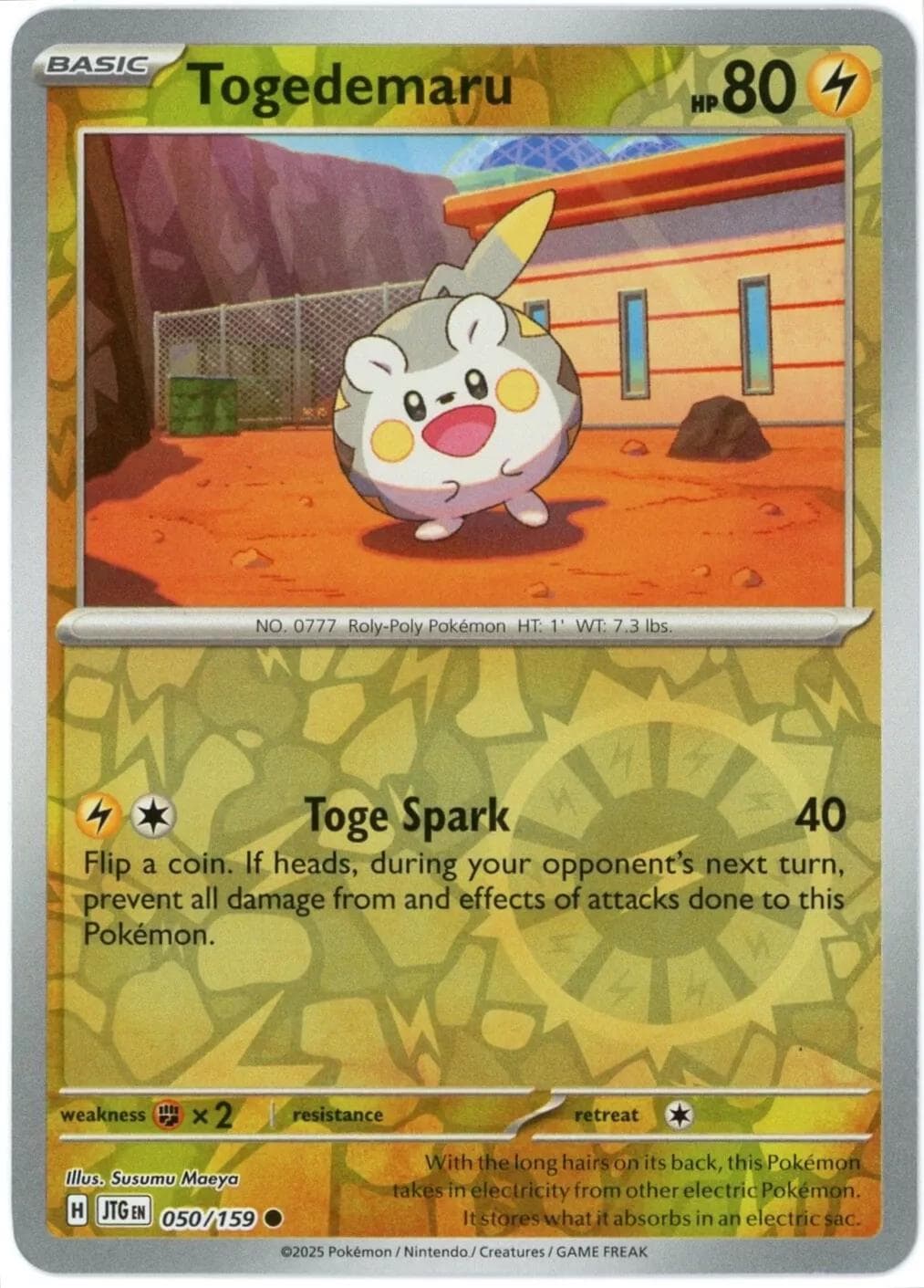 Togedemaru [Reverse Holo] #50 — Pokemon Journey Together