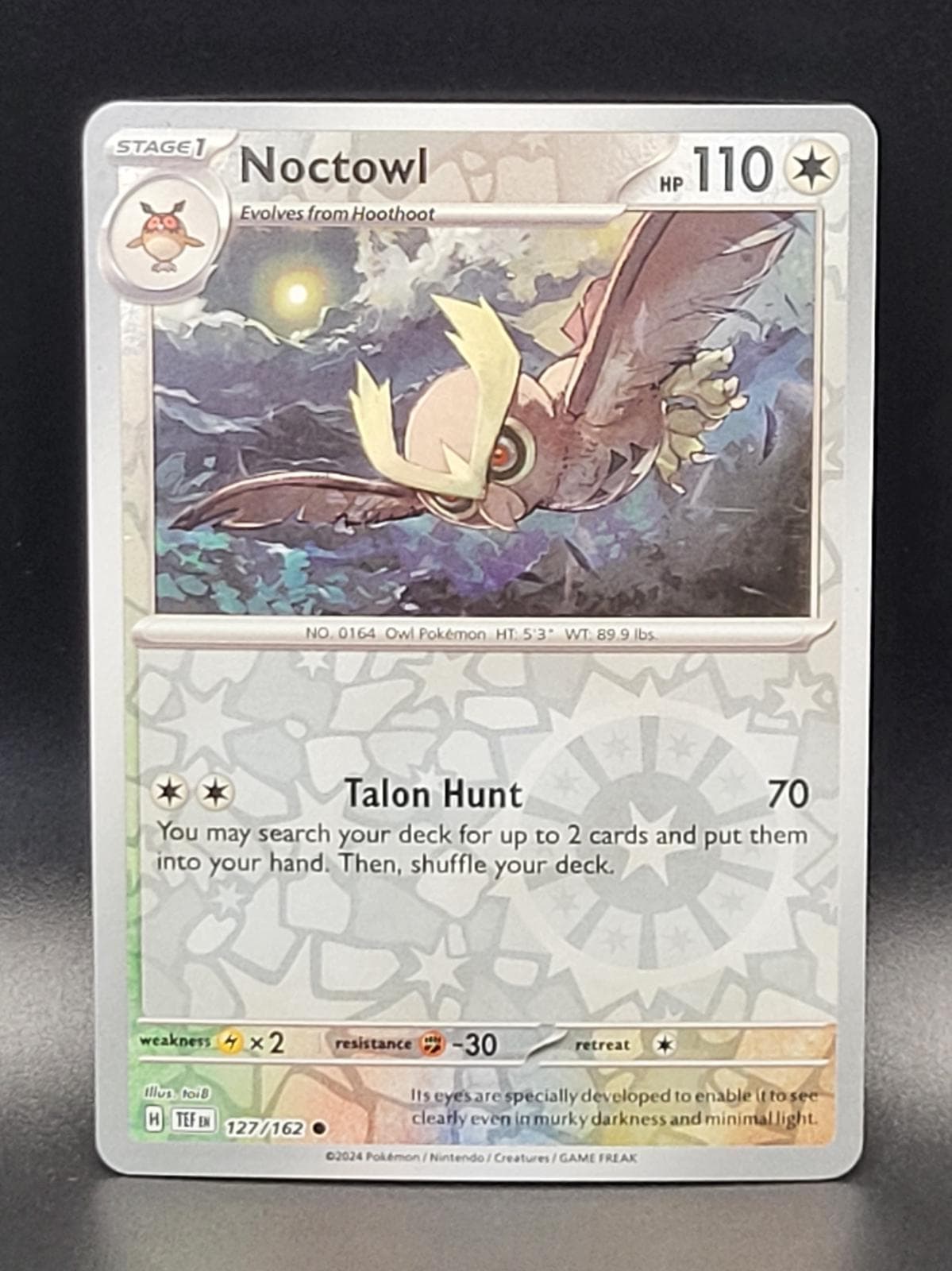 Noctowl [Reverse Holo] #127 — Pokemon Temporal Forces