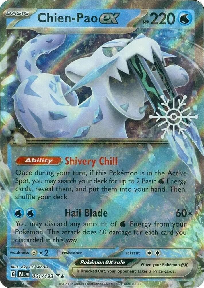 Chien-Pao Ex [Snowflake Stamp] #61 — Pokemon Paldea Evolved