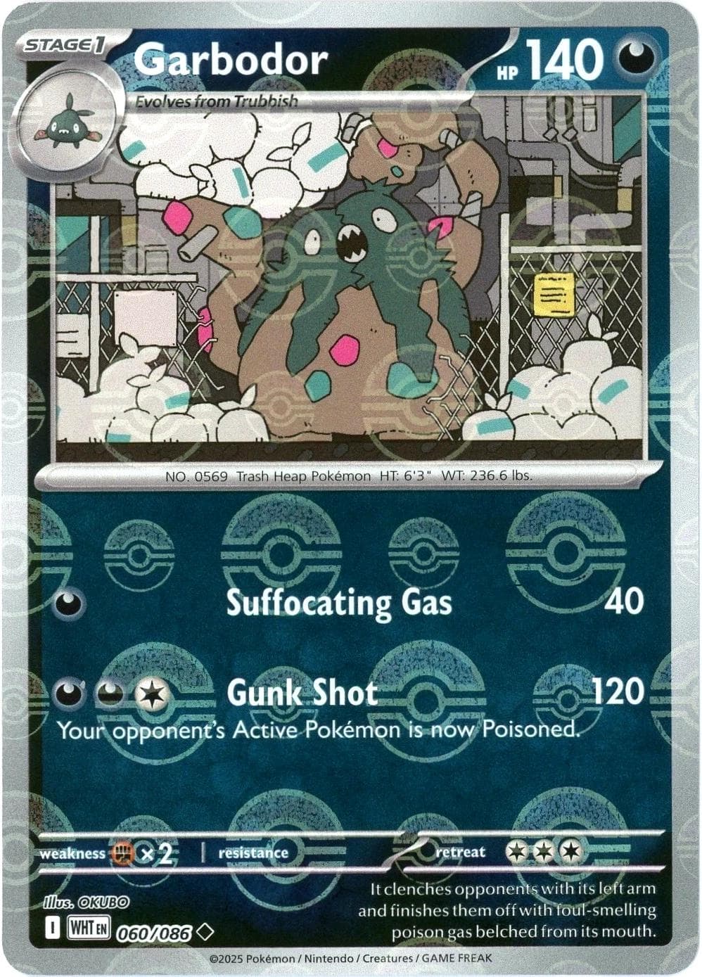 Garbodor [Poke Ball] #60 — Pokemon White Flare