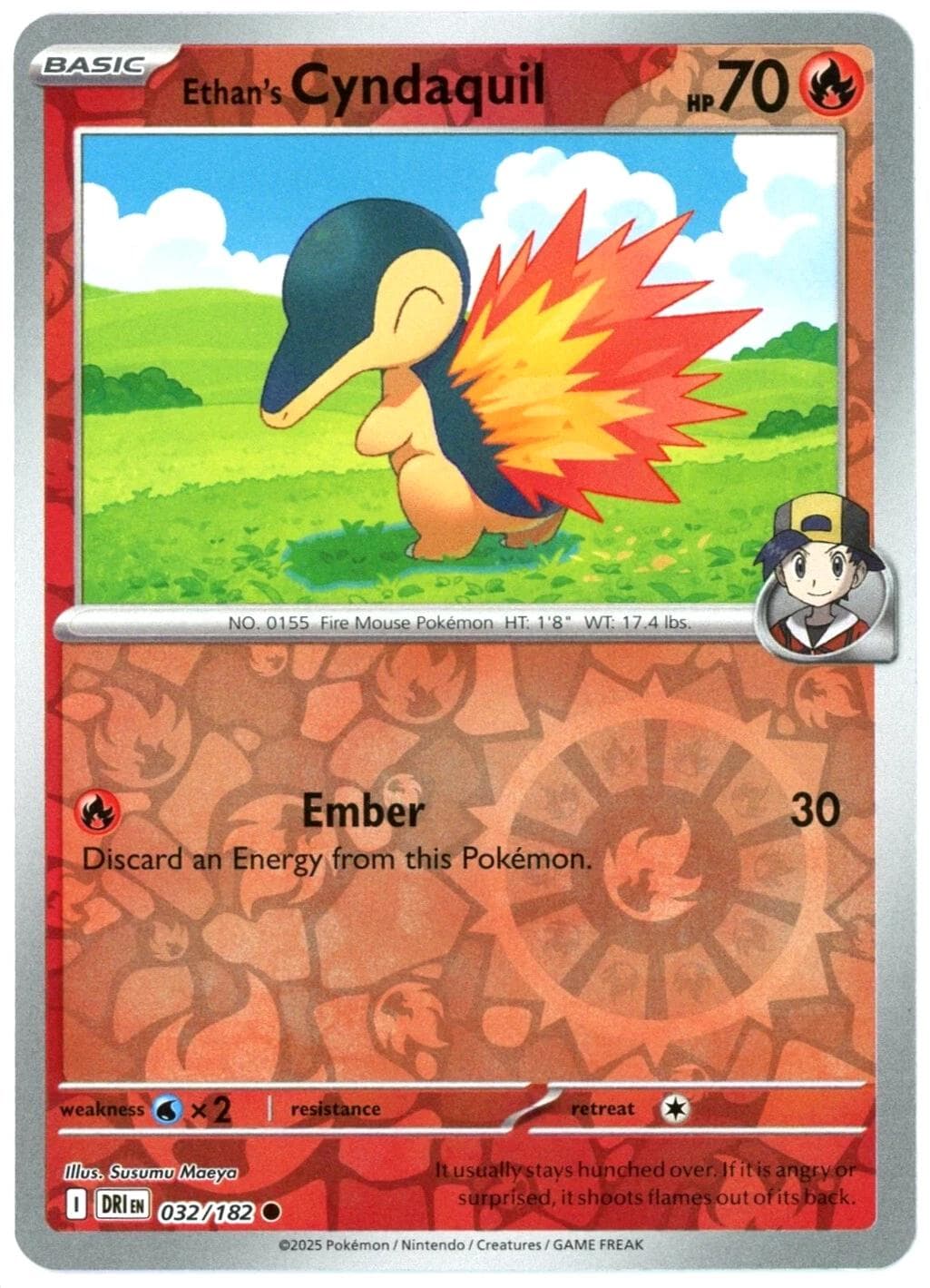 Ethan's Cyndaquil [Reverse Holo] #32 — Pokemon Destined Rivals