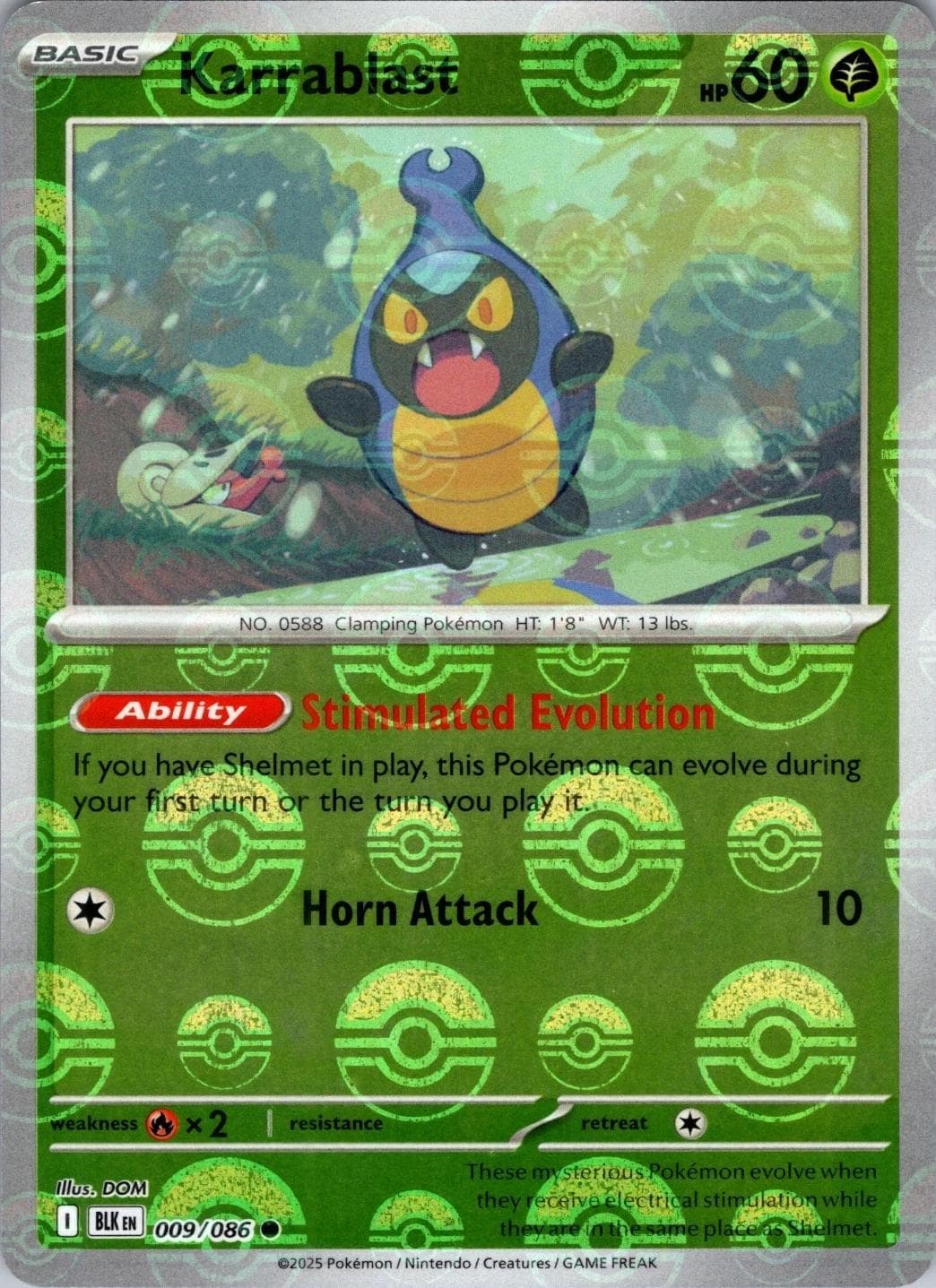 Karrablast [Poke Ball] #9 — Pokemon Black Bolt