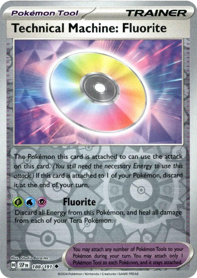 Technical Machine: Fluorite [Reverse Holo] #188 — Pokemon Surging Sparks